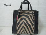 Zebra print luggage bag